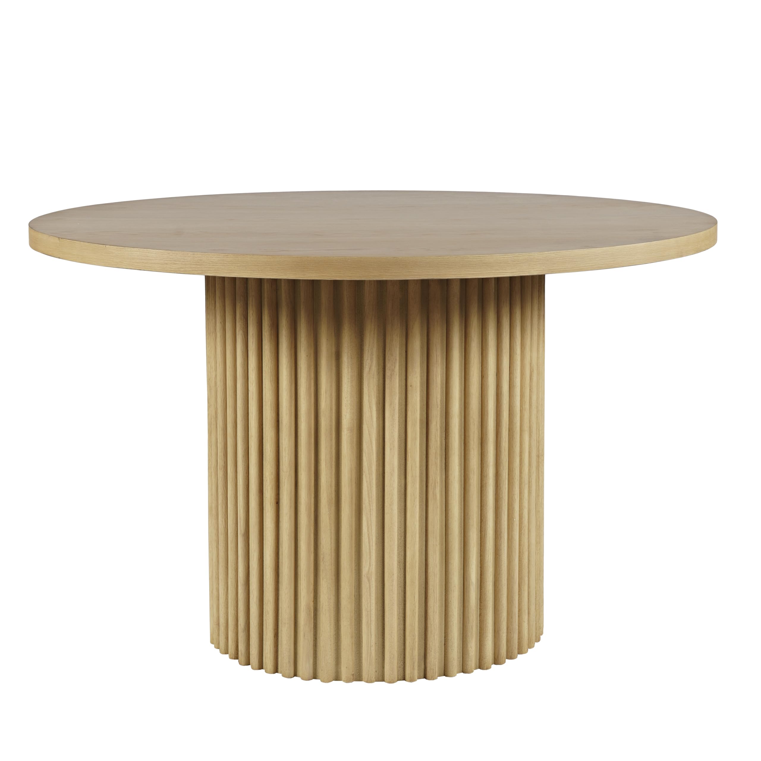 Jofran Auden Round MidCentury Modern Fluted Pedestal Base