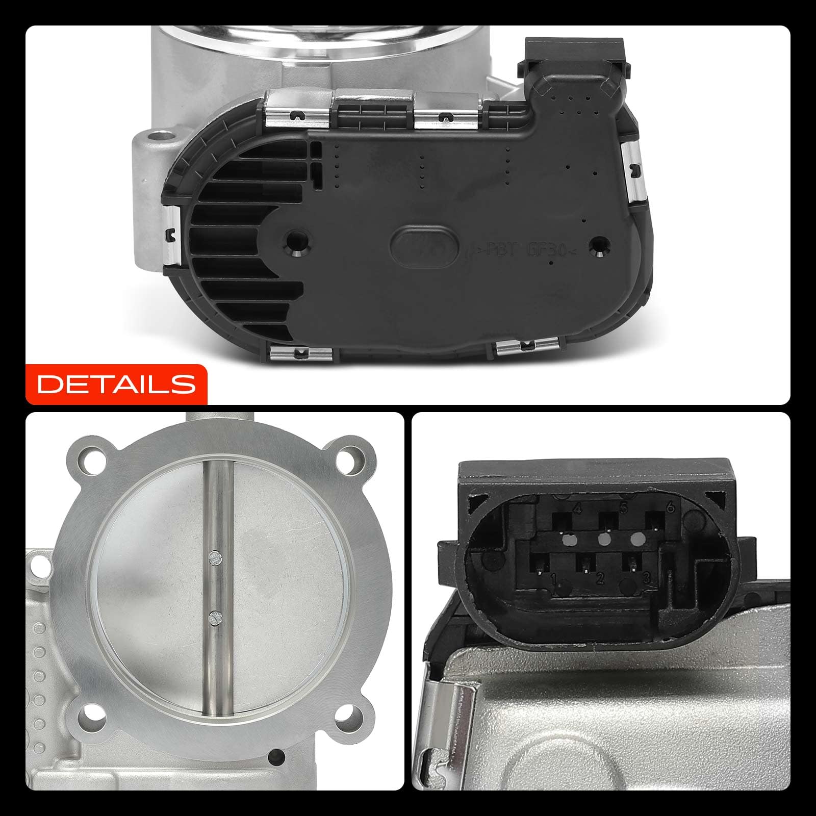 Frankberg Válvula de mariposa Cuerpo de mariposa Compatible con Cayenn.e 9PA S 4.8 Cayenn.e 9PA S 4.5 Cayenn.e 92A 4.8 Turbo C.a.y.e.n.n.e 9PA Turbo S 4.8 Paname.r.a 970 4.8 Turbo 94860511502