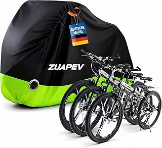 ZUAPEV® Telo Copri Bicicletta da Esterno Impermeabile 2-3 Bici, Telo Copribicicletta Esterno 210D Copertura Biciclette, Copribici Custodia Bici de Corsa/MTB/Elettrica/Pieghevole/Bambino, 208x112x110cm