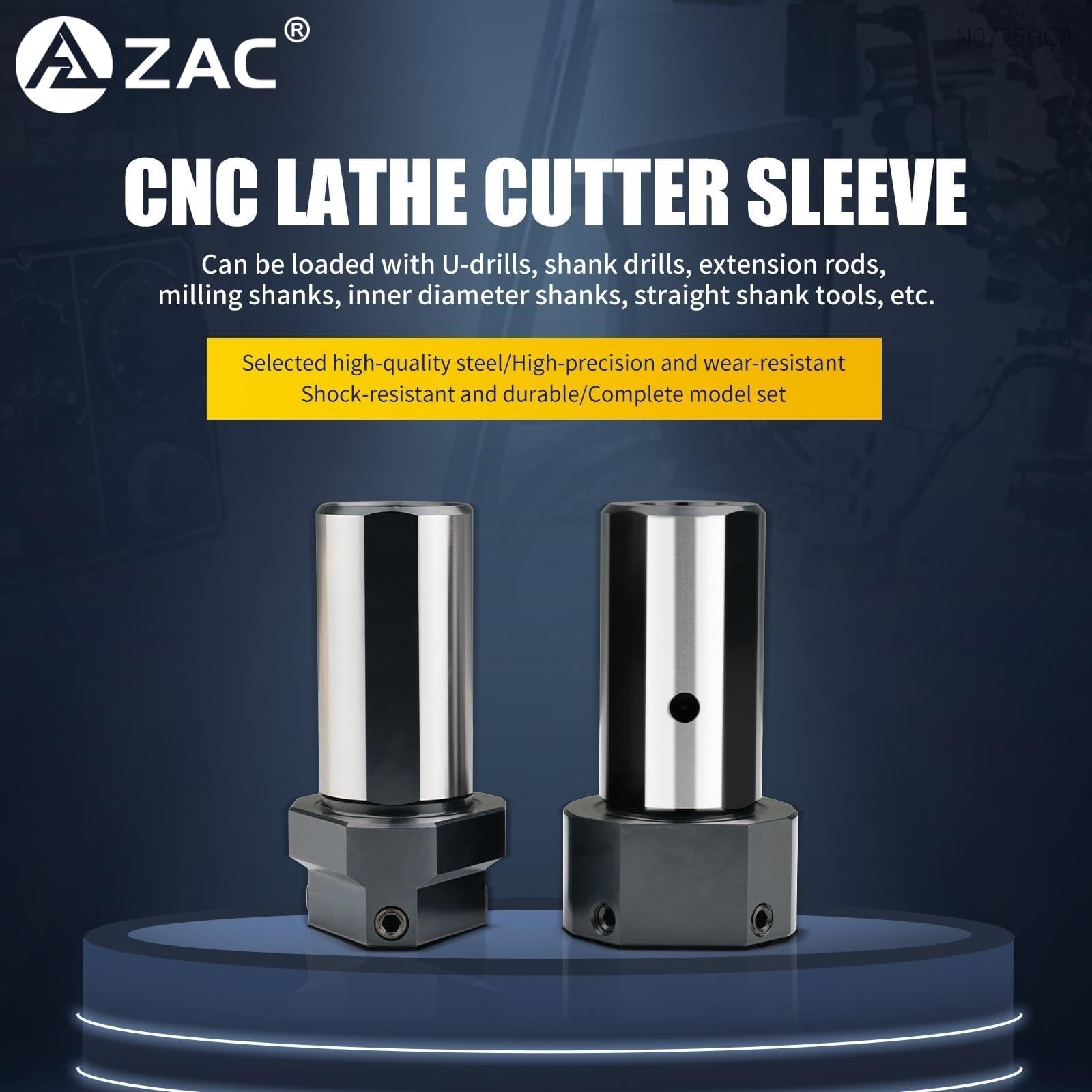 ZAC Drehmaschine Werkzeughalter Buchse CNC Turing Werkzeug Hülse Stahl Reduzierbuchse Adapter Heavy Duty CNC Drehmaschine Teile für CNC Drehmaschine Chuckers Fräsen Drehmaschinen (D40-20)