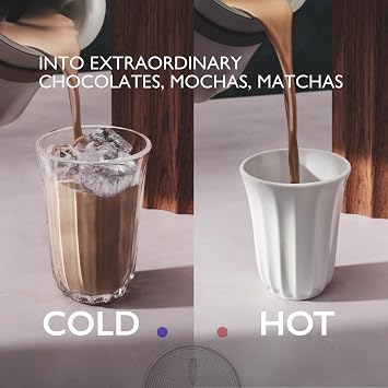 Hotel Chocolat - The Velvetiser System - in-Home Hot & Cold Drinking Chocolate Machine - Barista-Grade Drinking Chocolate Maker - Pewter Edition - Ideal for Gifts