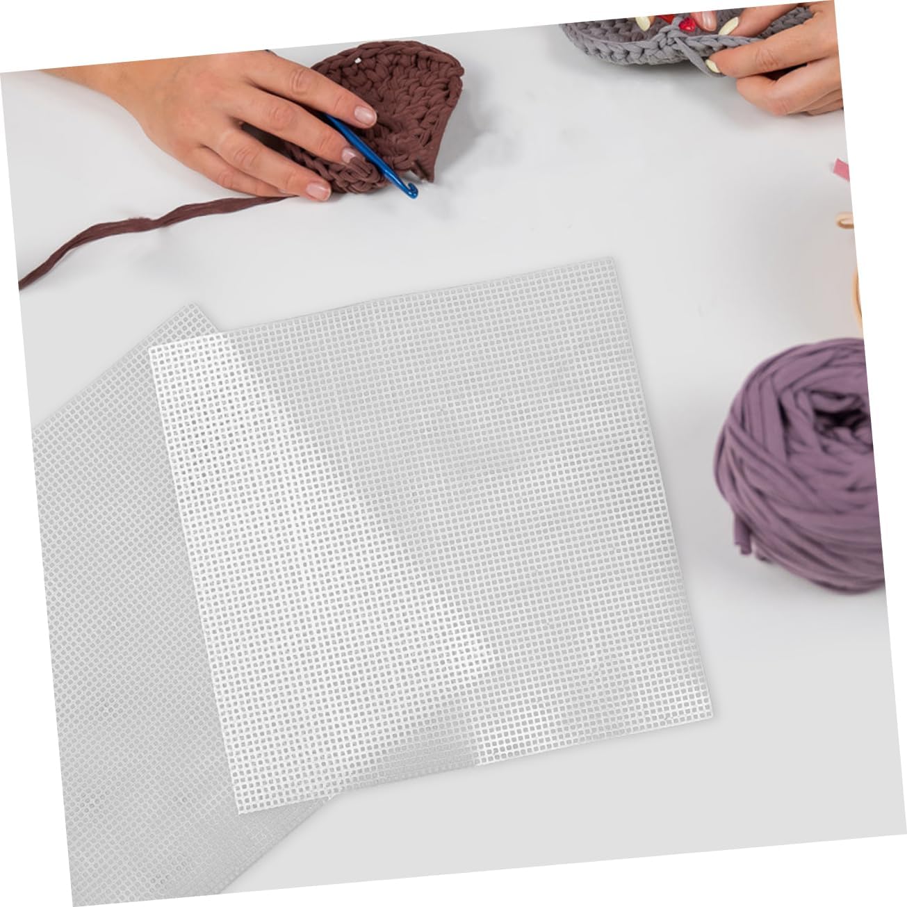 DIYEAH 5pcs Plastic Mesh Sheets for Bag Making Mesh Canvas for Embroidery Crafting Plastic Canvas Sheets