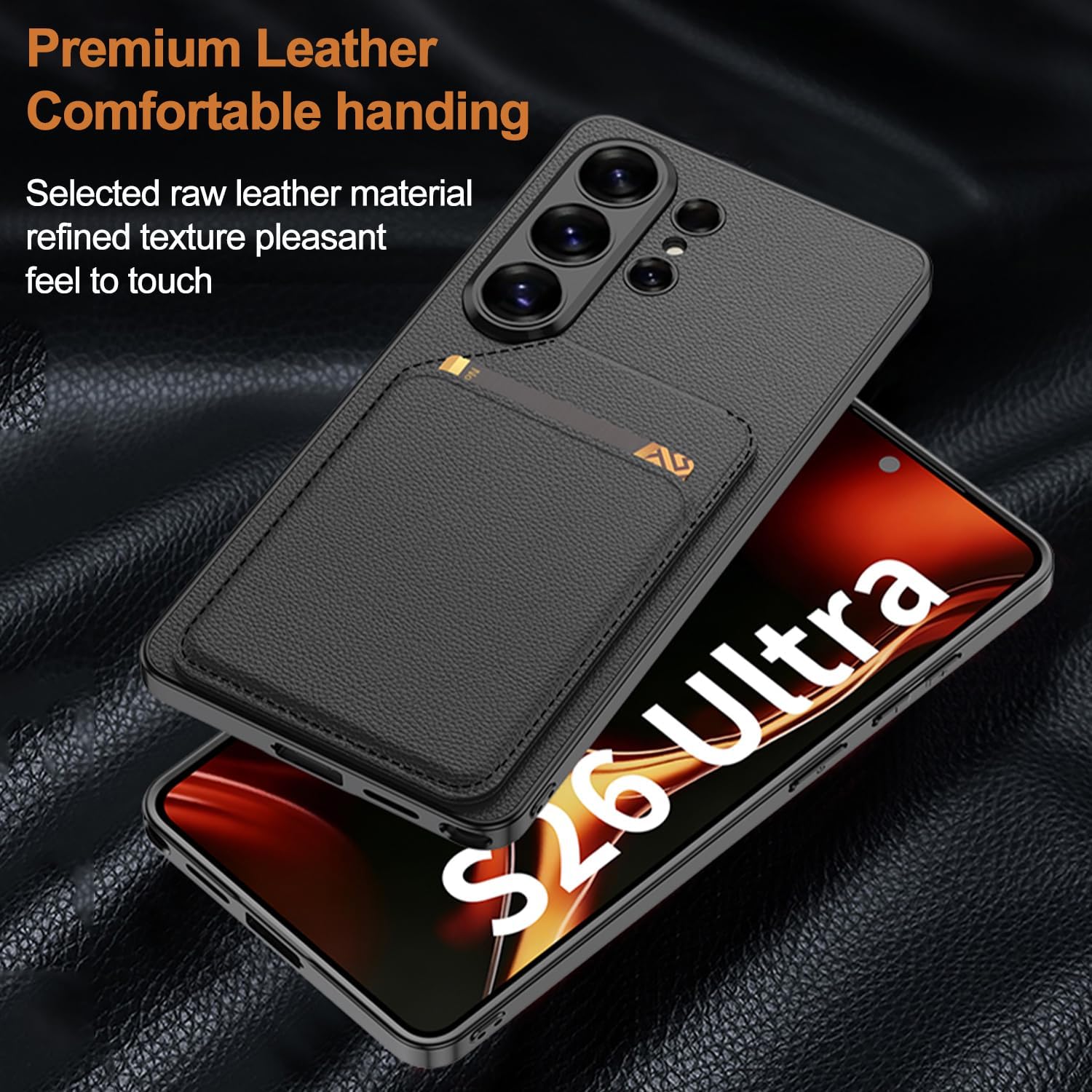 Magnetic Case for Samsung Galaxy S26 Ultra Leather Case with Stand & Detachable Wallet, Compatible with MagSafe, Card Slot Holder, Shockproof Anti Fingerprint Premium Leather Kickstand Cover 2 in 1