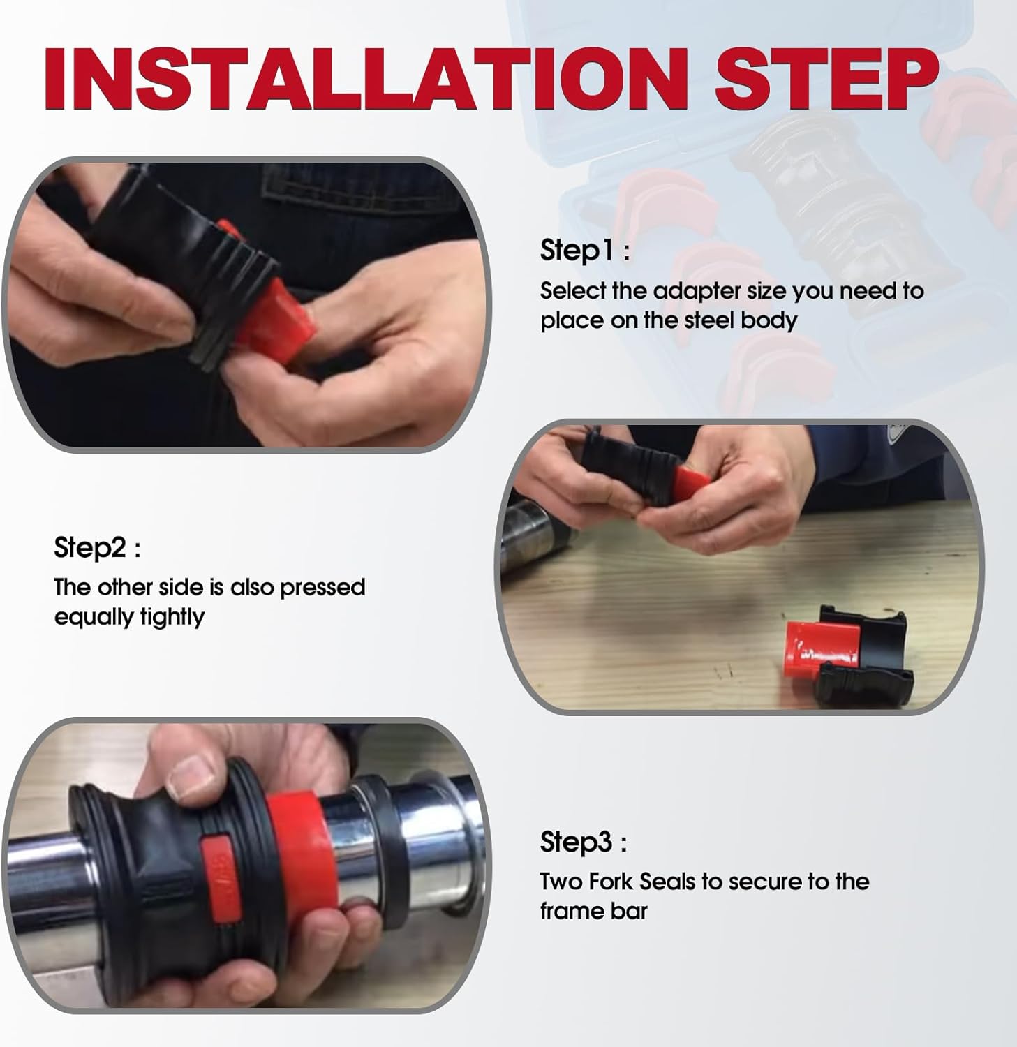 14 Pcs/Set Universal Motorcycle Fork Seal Driver Kit - 35/36, 40/41, 42/43, 45/46, 47/48, 49/50mm, Removal Installer Tool