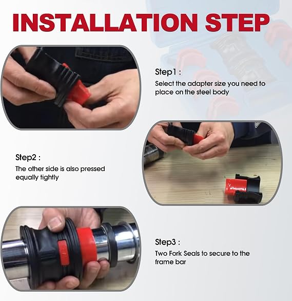 14 Pcs/Set Universal Motorcycle Fork Seal Driver Kit - 35/36, 40/41, 42/43, 45/46, 47/48, 49/50mm, Removal Installer Tool