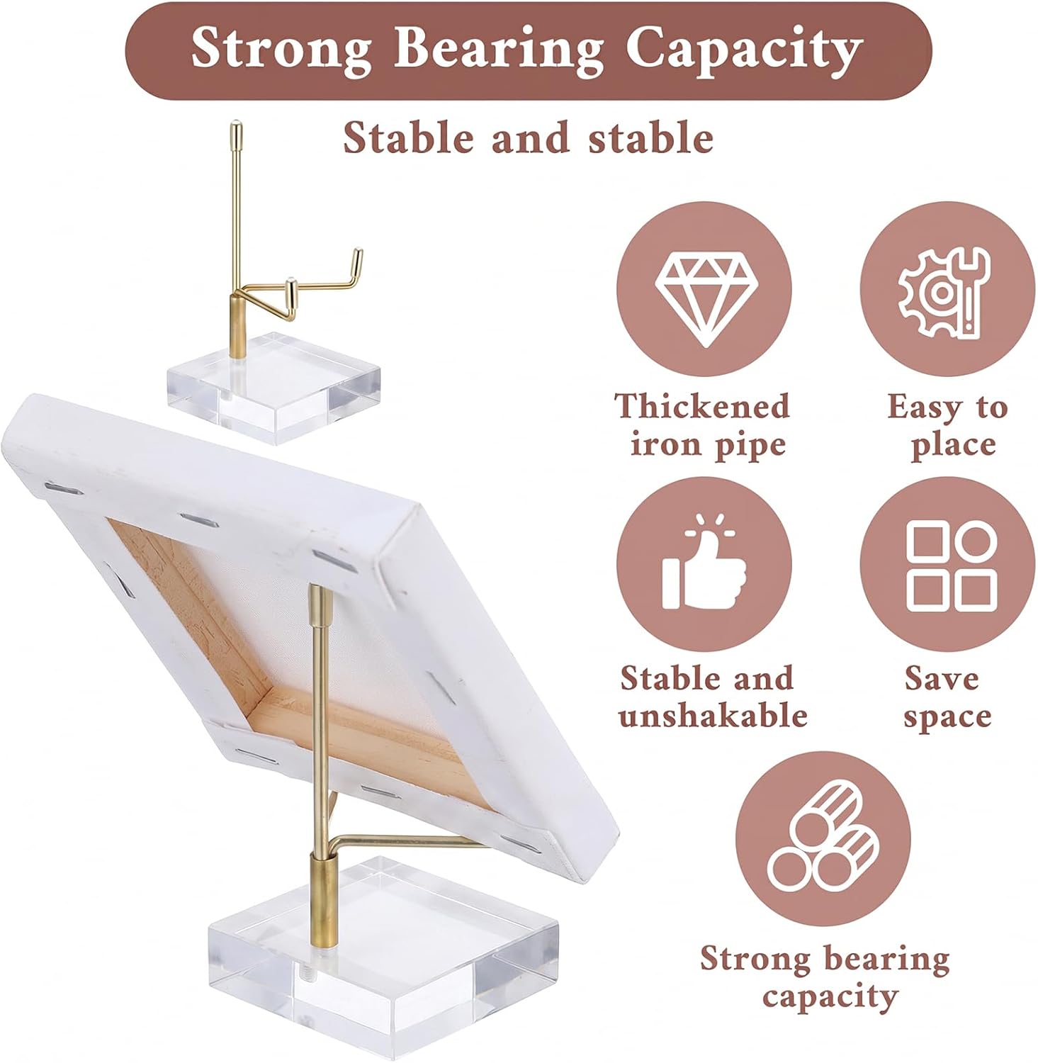 Clear Acrylic Display Stand with Adjustable Metal Arms