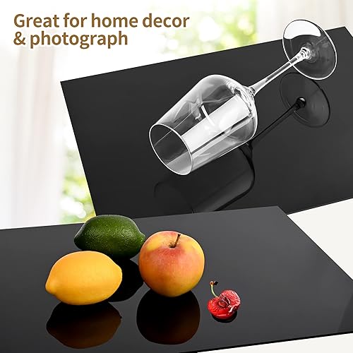 Miniatura 2 de 4 hojas acrílicas negras de 8 x 10 pulgadas de grosor de 18 pulgadas de grosor, 0.118 in, materiales de bricolaje para decoración del hogar,