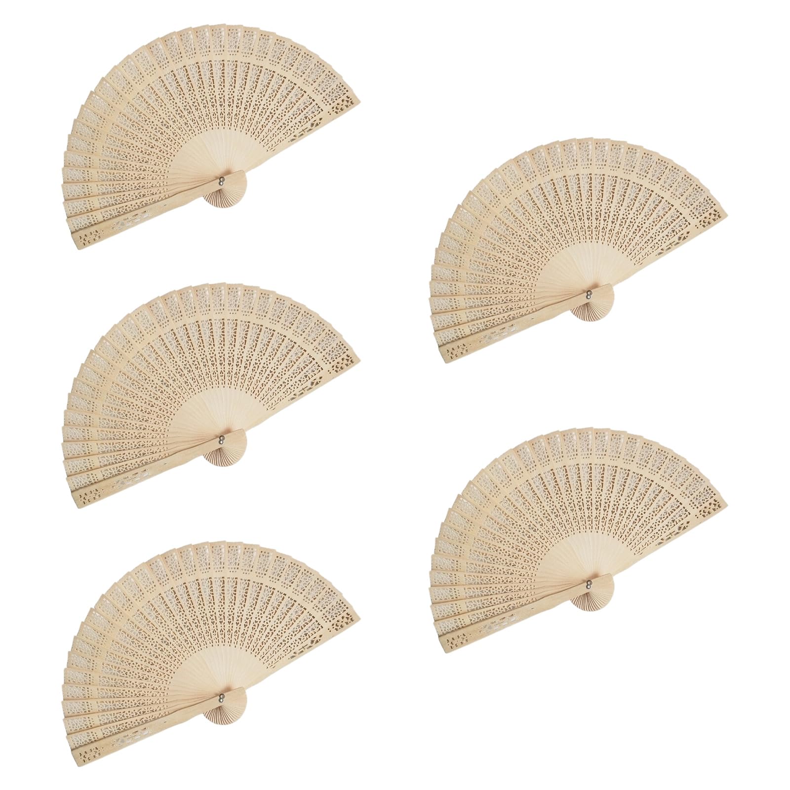 Tsophreniq The Color Of 5Pcs Wood Folding Wedding Party Gift Cultural Dance Accessories Guest Gift Wedding Decoration