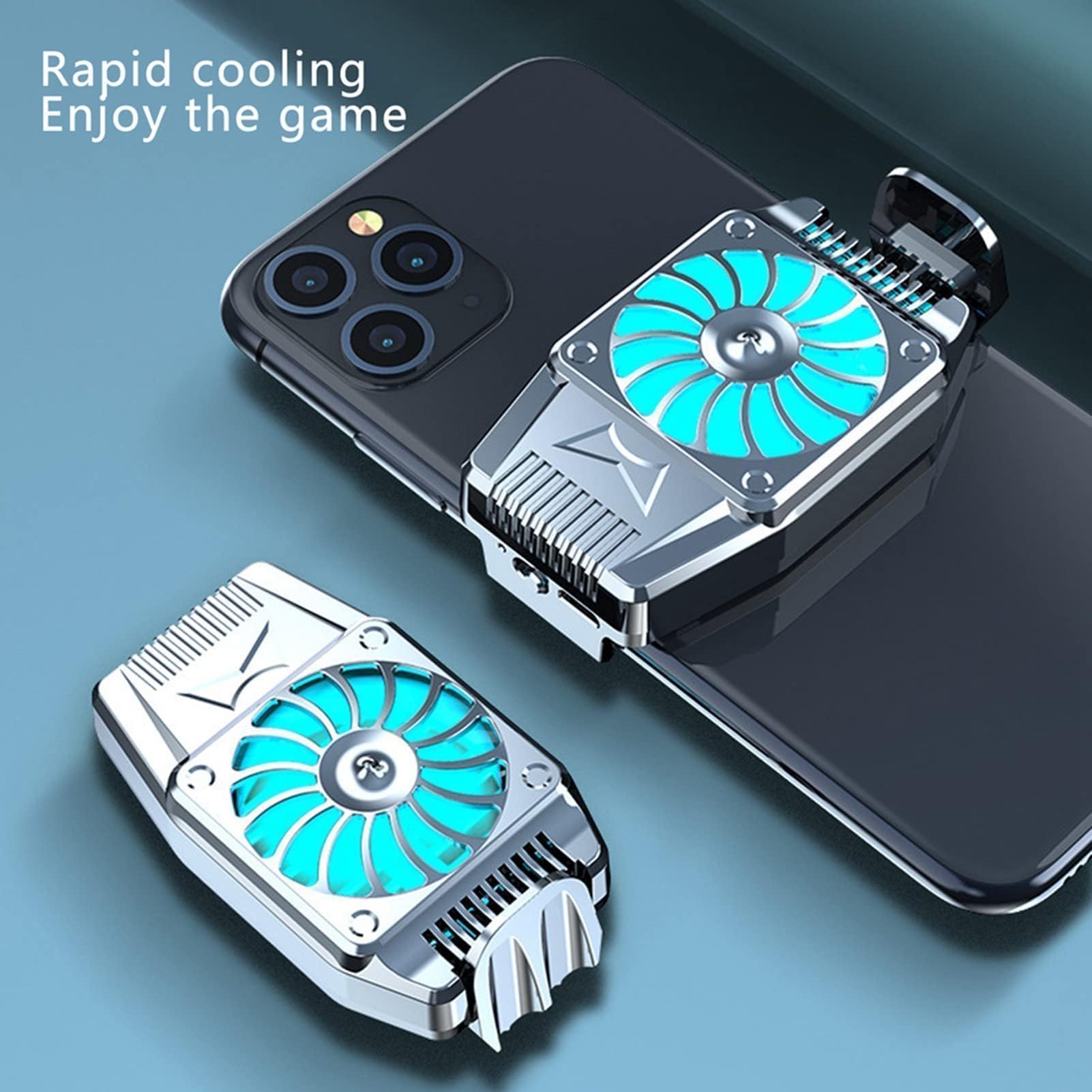 Radiatore per Telefono Cellulare, Dispositivo di Raffreddamento per Telefono con Clip Posteriore Raffreddamento Rapido a Basso Rumore Ventola di Raffreddamento del Dissip