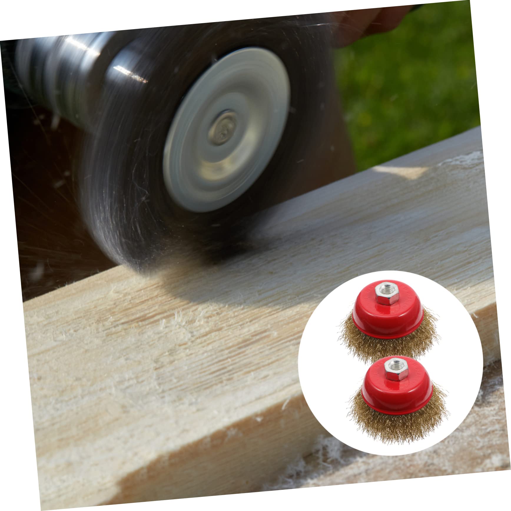 Alipis 2 Pcs Wire Brush Wheel for Drill Heavy Duty Wire Brush with Arbor for Metalworking Cleaning Polishing and Surface Treatment