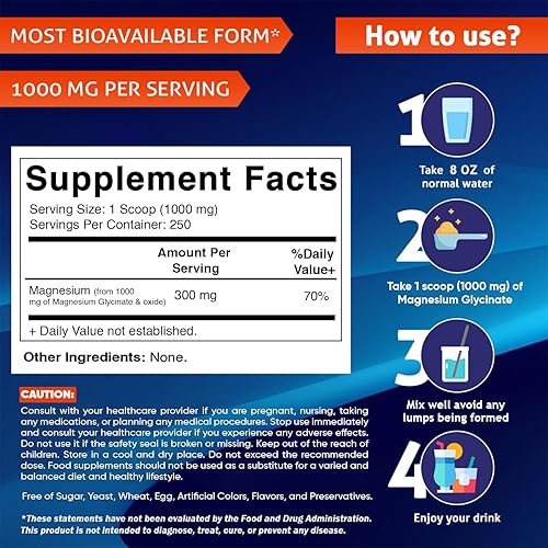 Miniatura 2 de Vitamatic Magnesio (de glicinato y óxido) - Apoya la salud muscular, articular y cardíaca, 8.82 oz