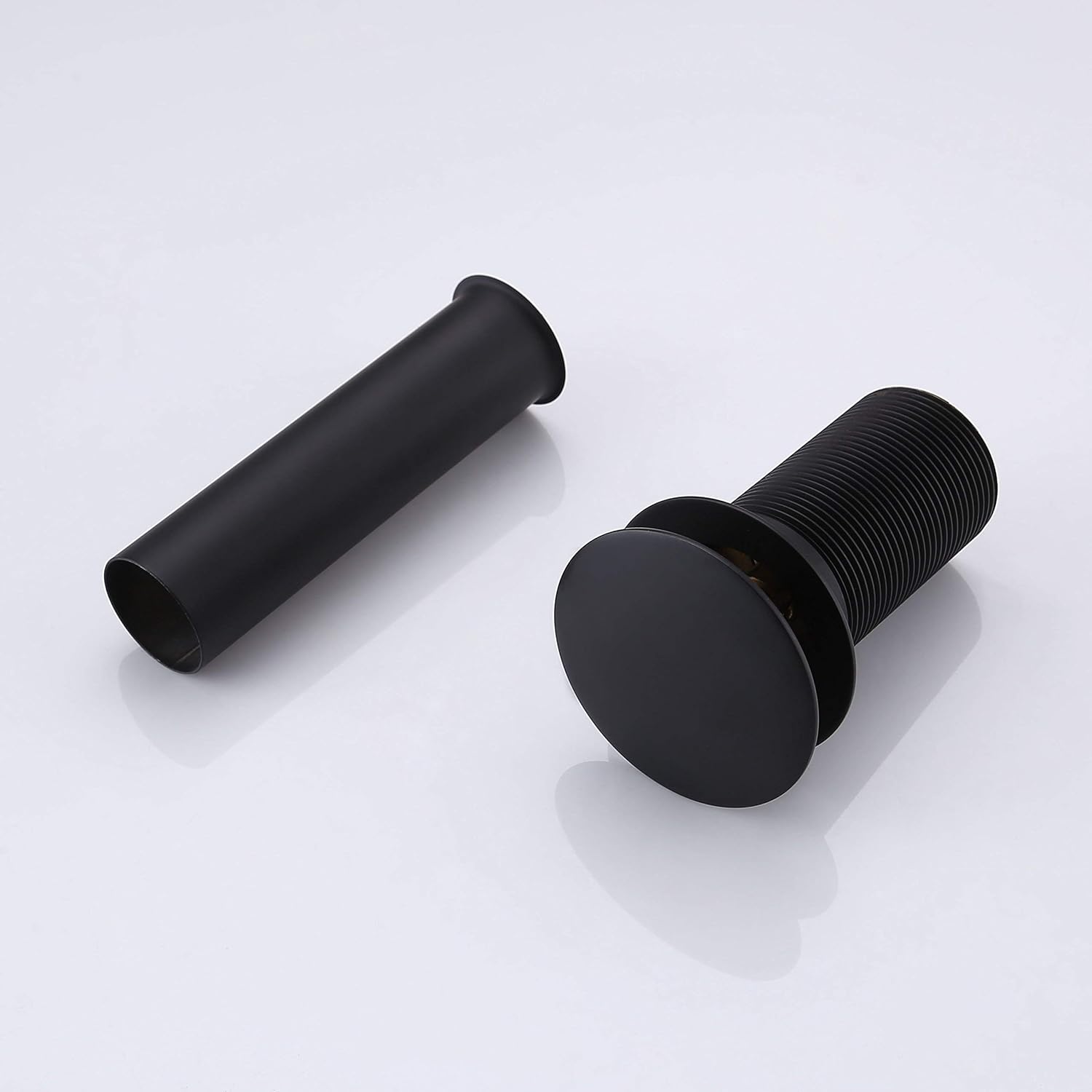KES Bathroom Sink Drain without Overflow Vessel Sink Lavatory Vanity Pop Up Drain Stopper Matte Black, S2008D-BK - - 