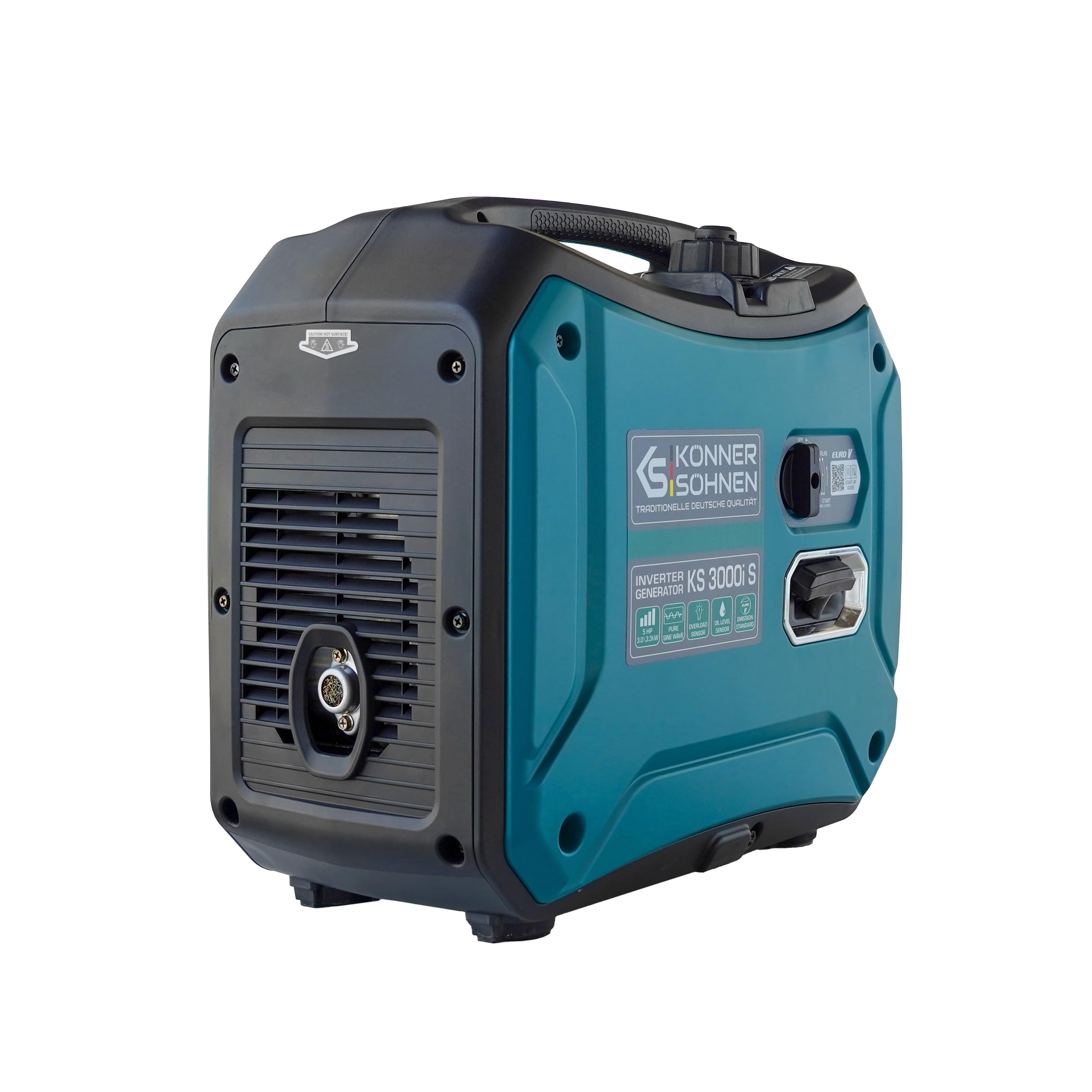 K&S Könner&Söhnen Generador de corriente KS 3000i S 3000 W con 3,3 kW de potencia máxima, generador de corriente con modo ecológico, generador de corriente de emergencia, onda sinusoidal pura