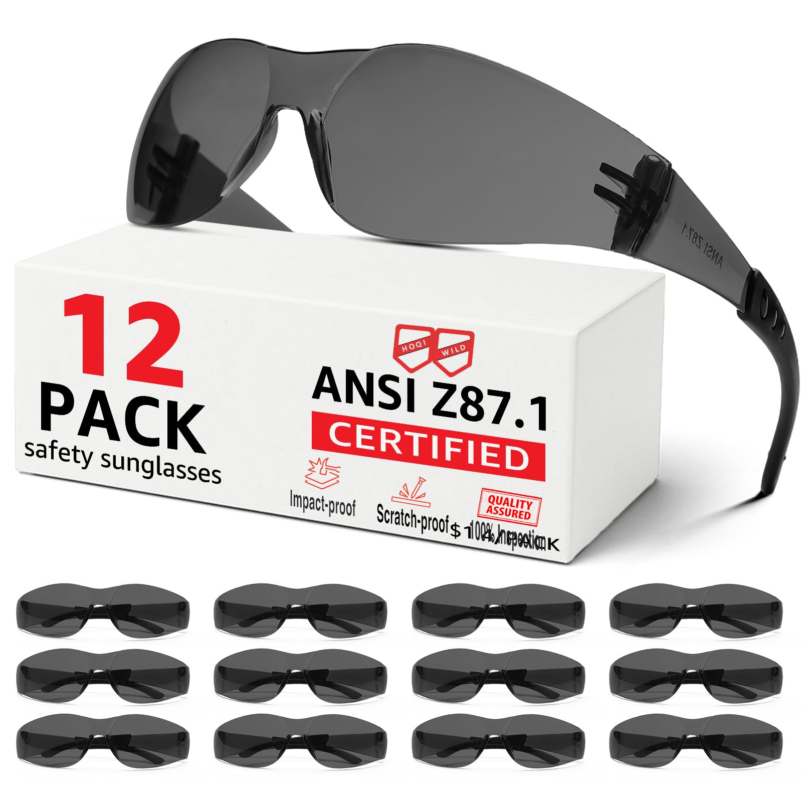 Lunettes de protection transparentes Bulk ANSI Z87.1