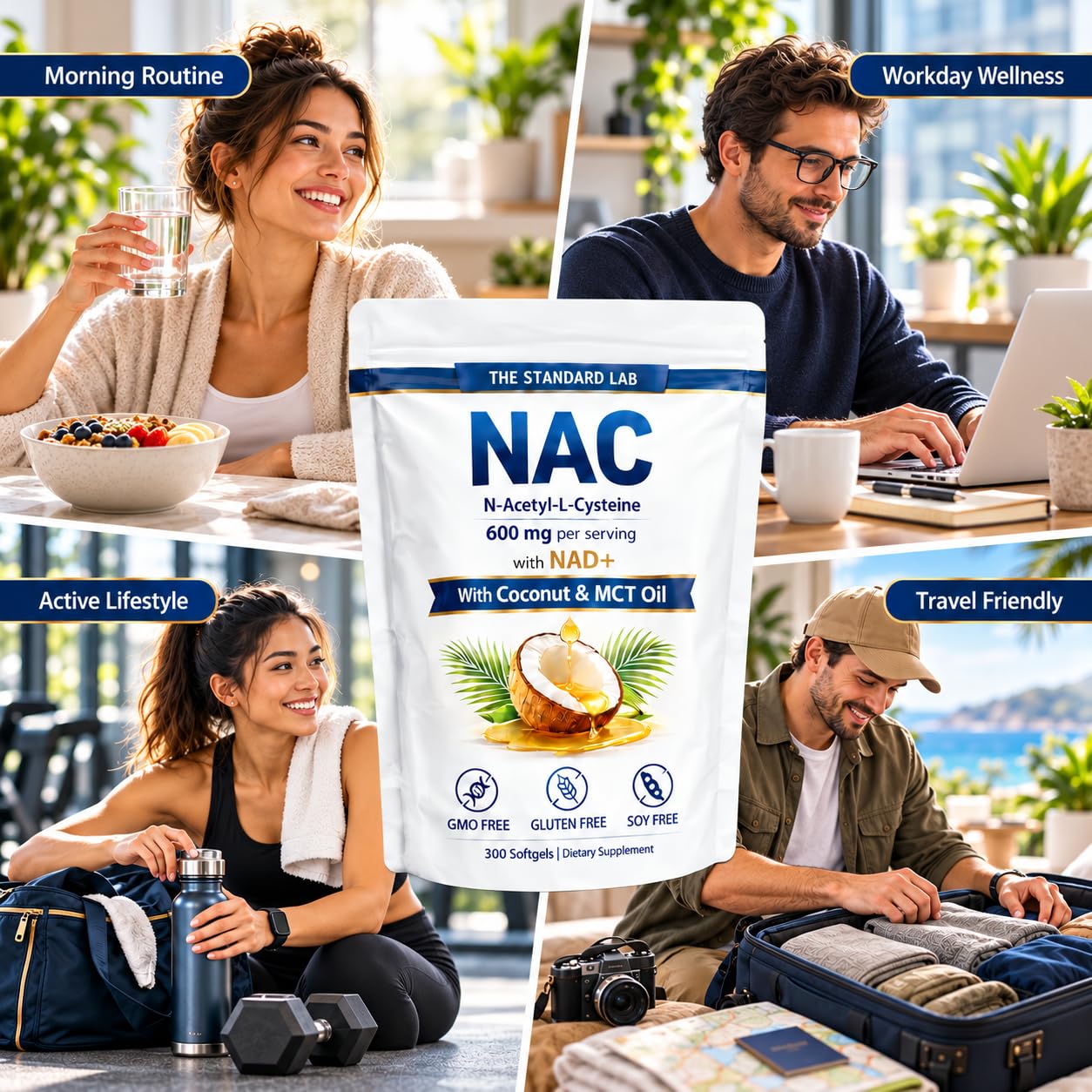 The Standard Lab NAC 600mg Daily Complex, 300 Softgels — Amazon image 6