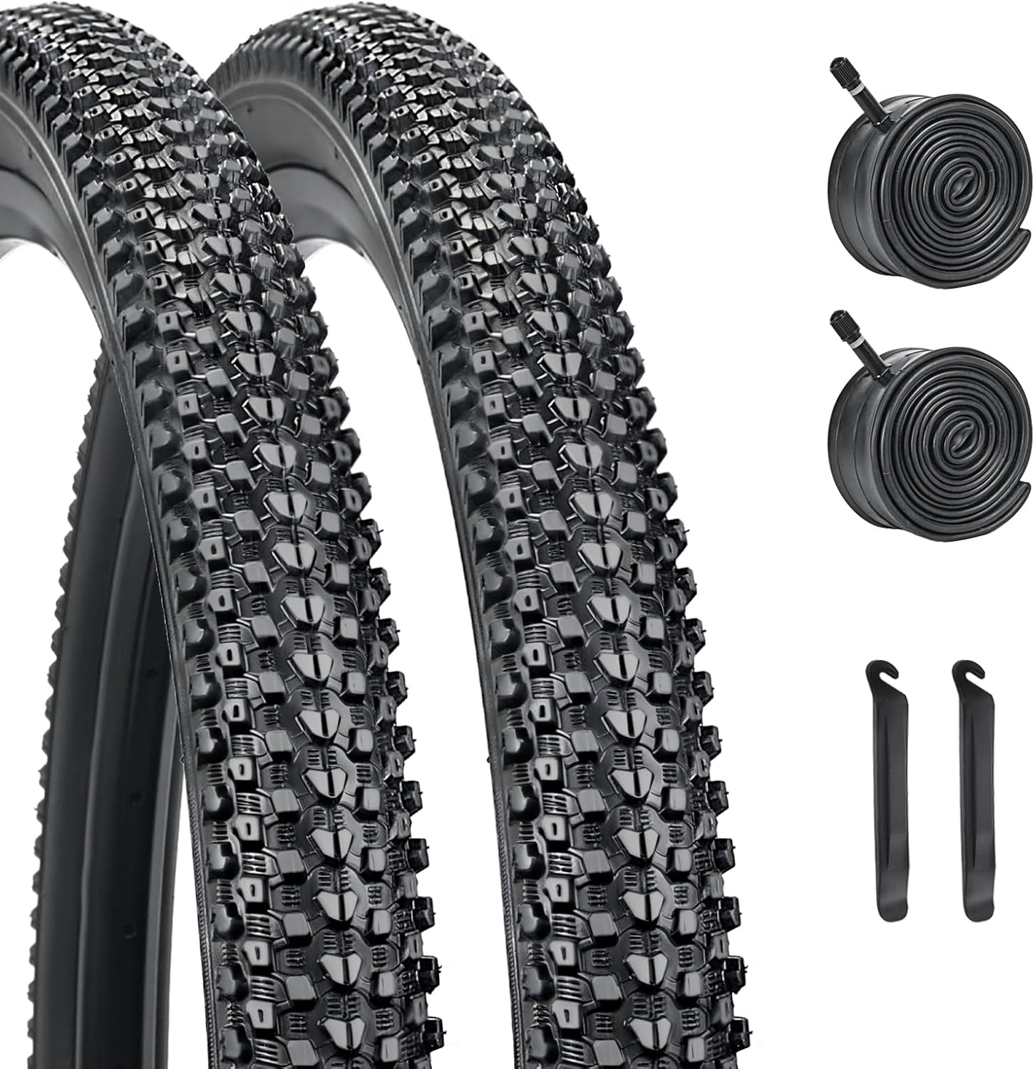 24/26 Inch Bike Tires, HUIOK Folding Replacement 24x1.95/26x1.95 Bike Tire, Cushioned Comfort Mountain Bike Tires for Hard Roads