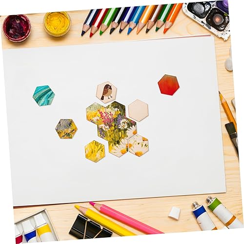 Miniatura 5 de EXCEART 5sets 0.394 in adornos hexagonales DIY piezas de artesanía decorativas para Navidad boda decoración estilo 200pc* 5