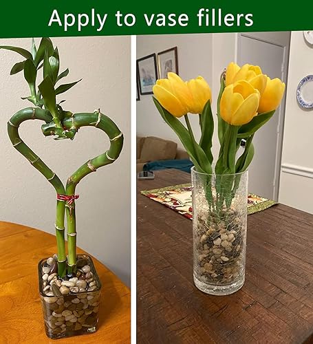 Voulosimi 12 LBS River Rock Stones, Natural Decorative Polished Mixed Pebbles Gravel,Outdoor Decorative Stones for Plant Aquariums, Landscaping, Vase Fillers(Mixed Colors,9 LB)