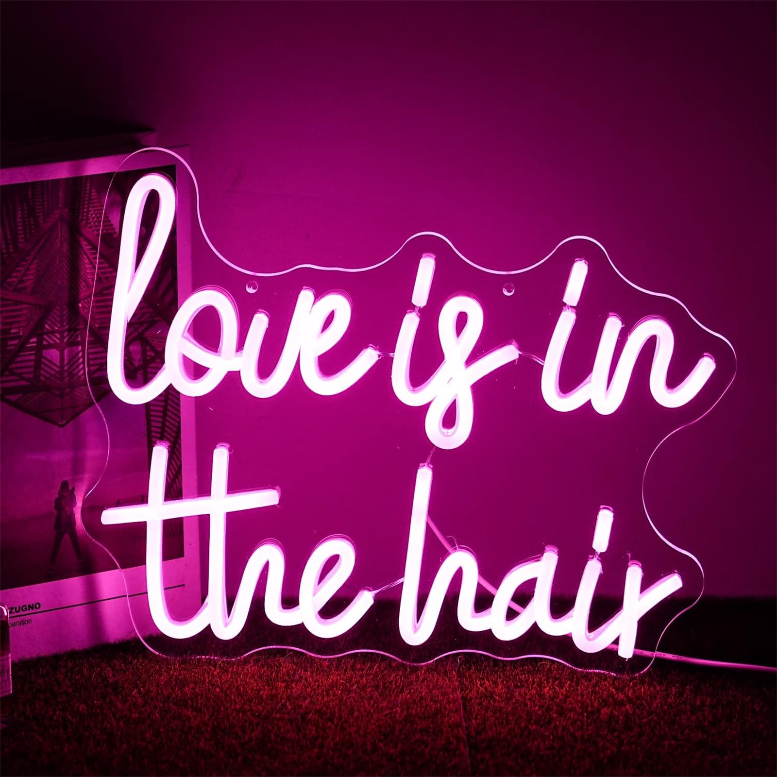 FINOTI Beauty Hair Neon Lights Hair Salon Neon Sign Signs Nail Art and Eyelashes Led Neon Sign For Beauty Salons Decor for Girls Room Bedroom Usb With Switch,B
