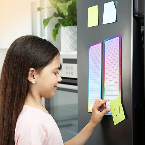 Miniatura 7 de 6 paquetes de bloc de notas magnéticos para refrigerador, lista de comestibles, bloc de notas magnético para lista de compras, 50 hojas por bloc (3