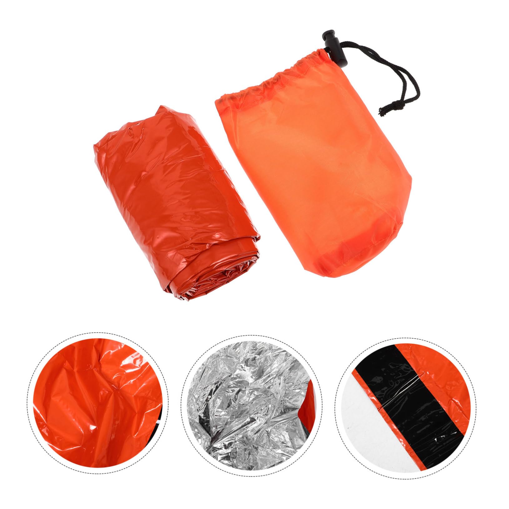 Toyvian 3juego Saco Vivac De Emergencia Saco De Dormir Térmico Portátil para Acampar Al Aire Refugio De Emergencia para Senderismo con Bolsa De Almacenamiento