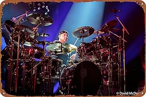 Rush Neil Peart Red Bar Poster Tin Sign