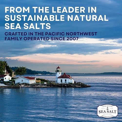 Miniatura 6 de Sal marina, sal marina de grano fino, reemplazo para sal de mesa, no yodada, totalmente natural, sin aditivos (bolsa de 30 onzas) - Sea Salt