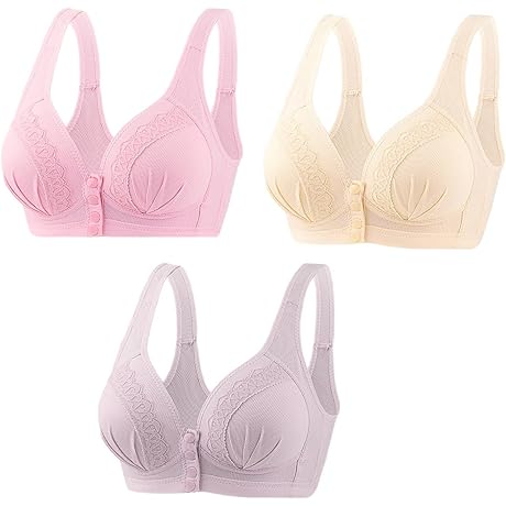 Glamorette Handmade Butterfly Embroidery Front Closure Wireless Bra