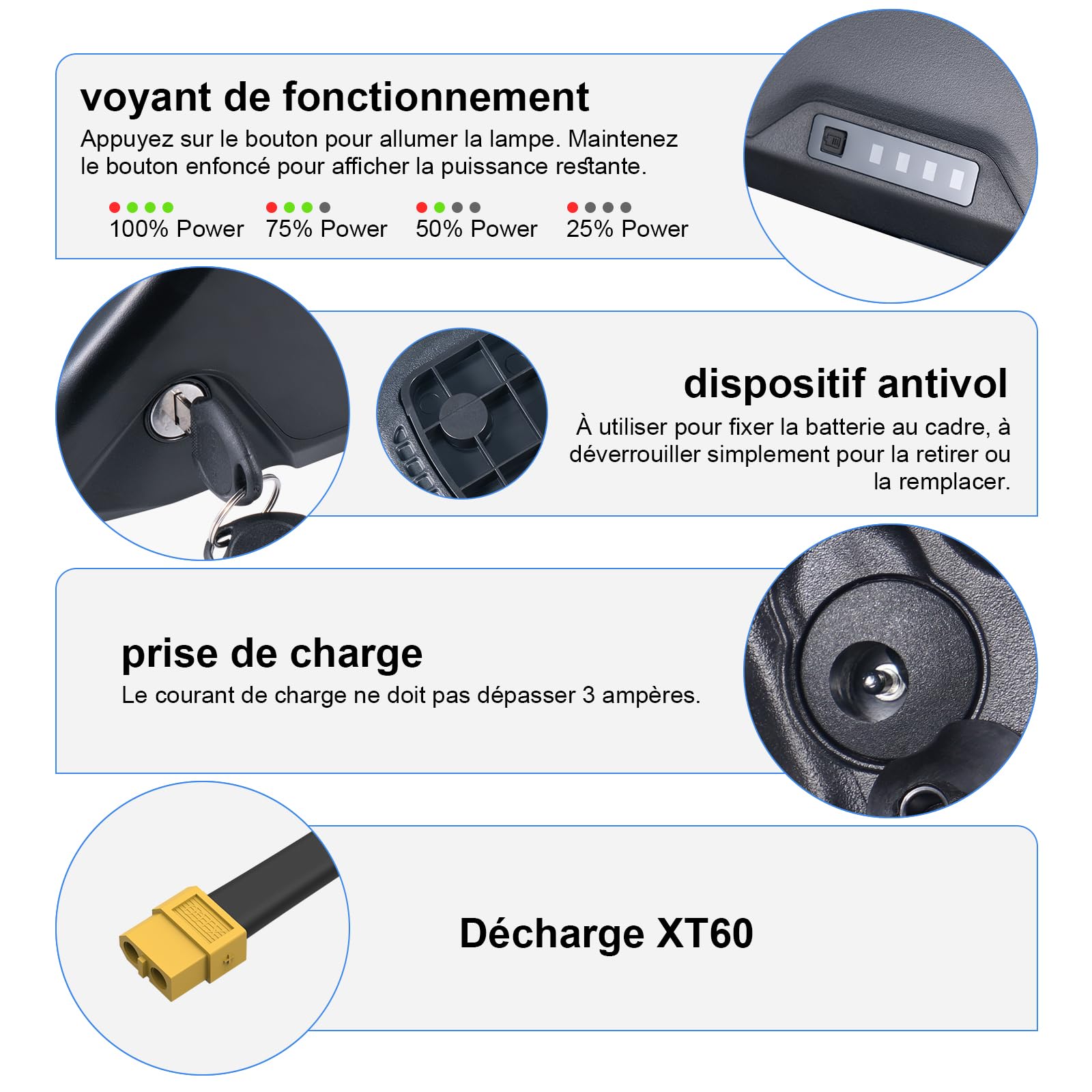 48V 25Ah Batterie Velo Electrique, Batterie vélo électrique avec BMS 50A, Chargeur Rapide, Batteries 48v Lithium ION pour Roue de Conversion Bafang 250W-1700W et Autres vélos électriques