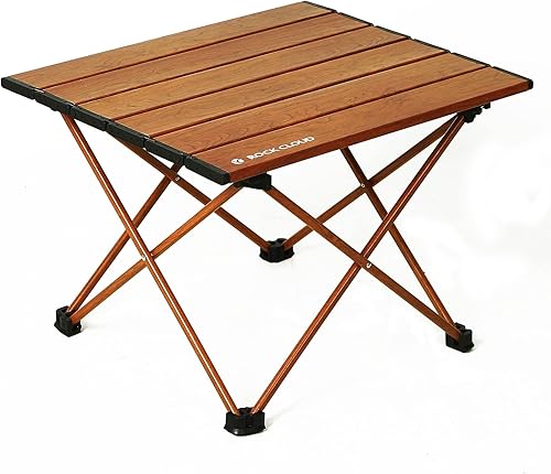 Miniatura 14 de ROCK CLOUD Mesa de camping portátil mejorada Mesa de campamento de aluminio ultraligera Mesa de playa plegable con bolsa de almacenamiento