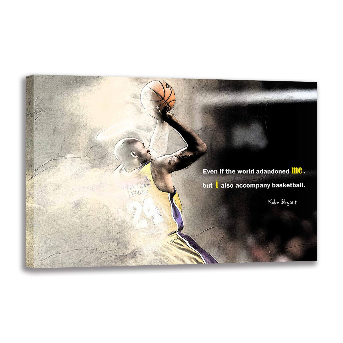 Affiche basket Kobe Bryant toile murale décorative pour habiller la chambre de garçon
