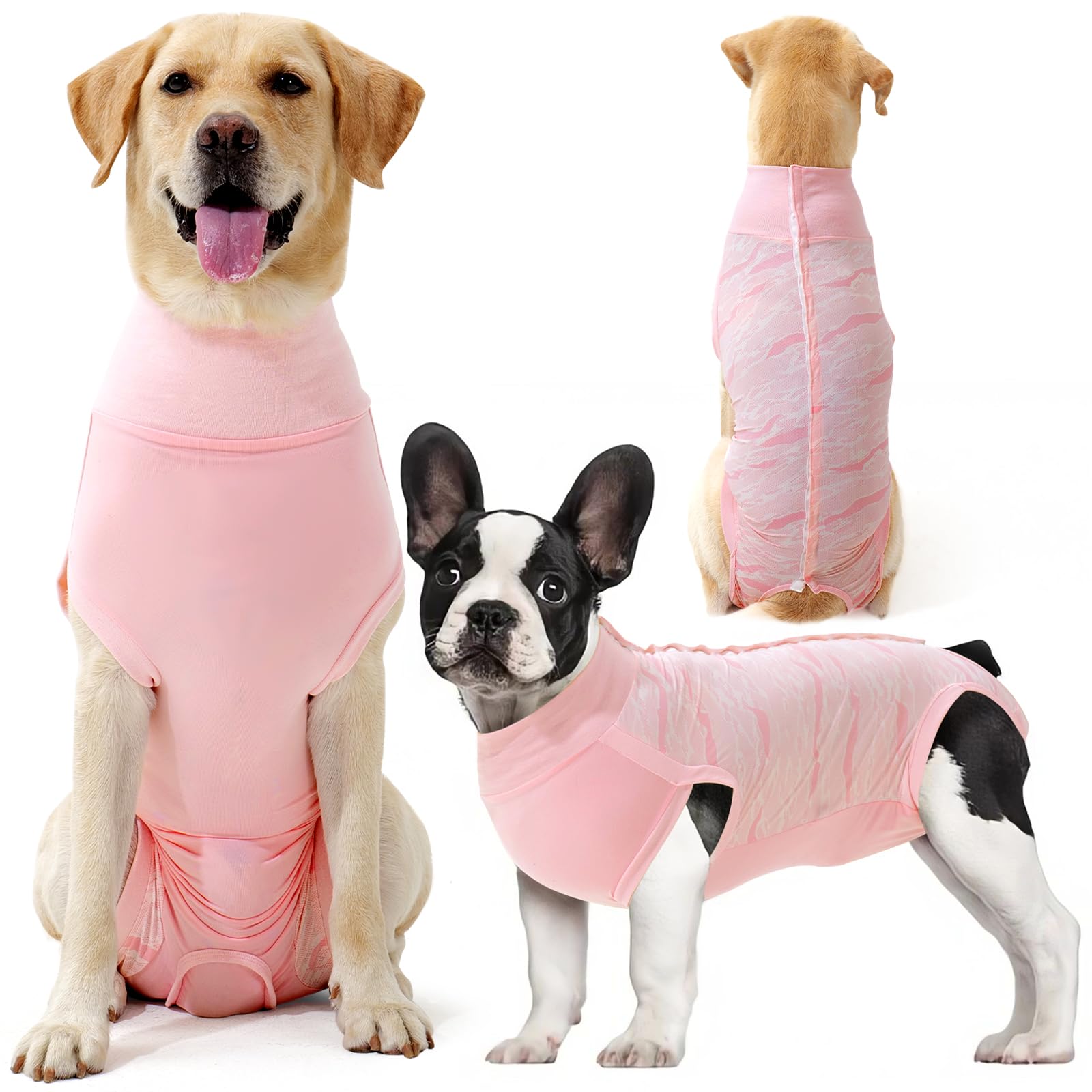 Dotoner Dog Surgery Recovery Suit Dog Suit for Male Female Neuter Anti-Lick Abdominal Wounds Bite Protective Outfit Alternative E-Collar & Cone