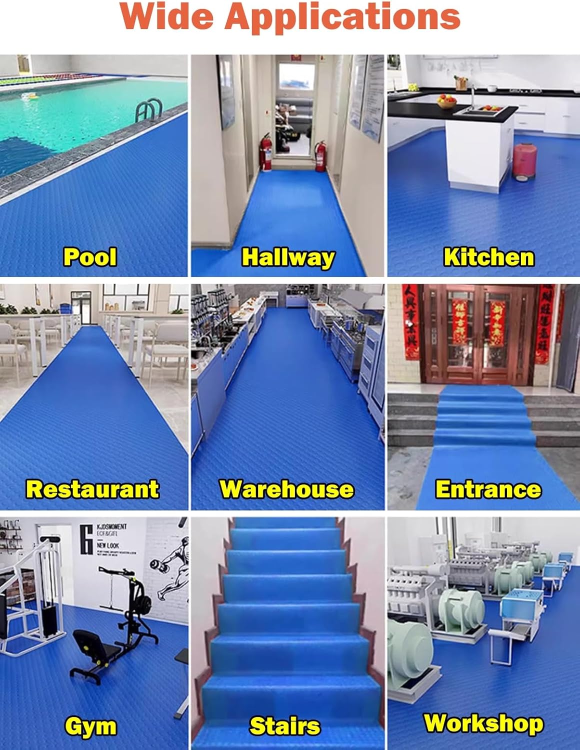 ゴムマットロールフロアプロテクターマット、コインパターン滑り止めフローリングランナー、防水ガレージフロアカバー(1x2m/3.3x6  ゴムマットロールフロアプロテクターマット、コインパターン滑り止めフローリングランナー、防水ガレージフロアカバー(1.2x6m/3.9 ...