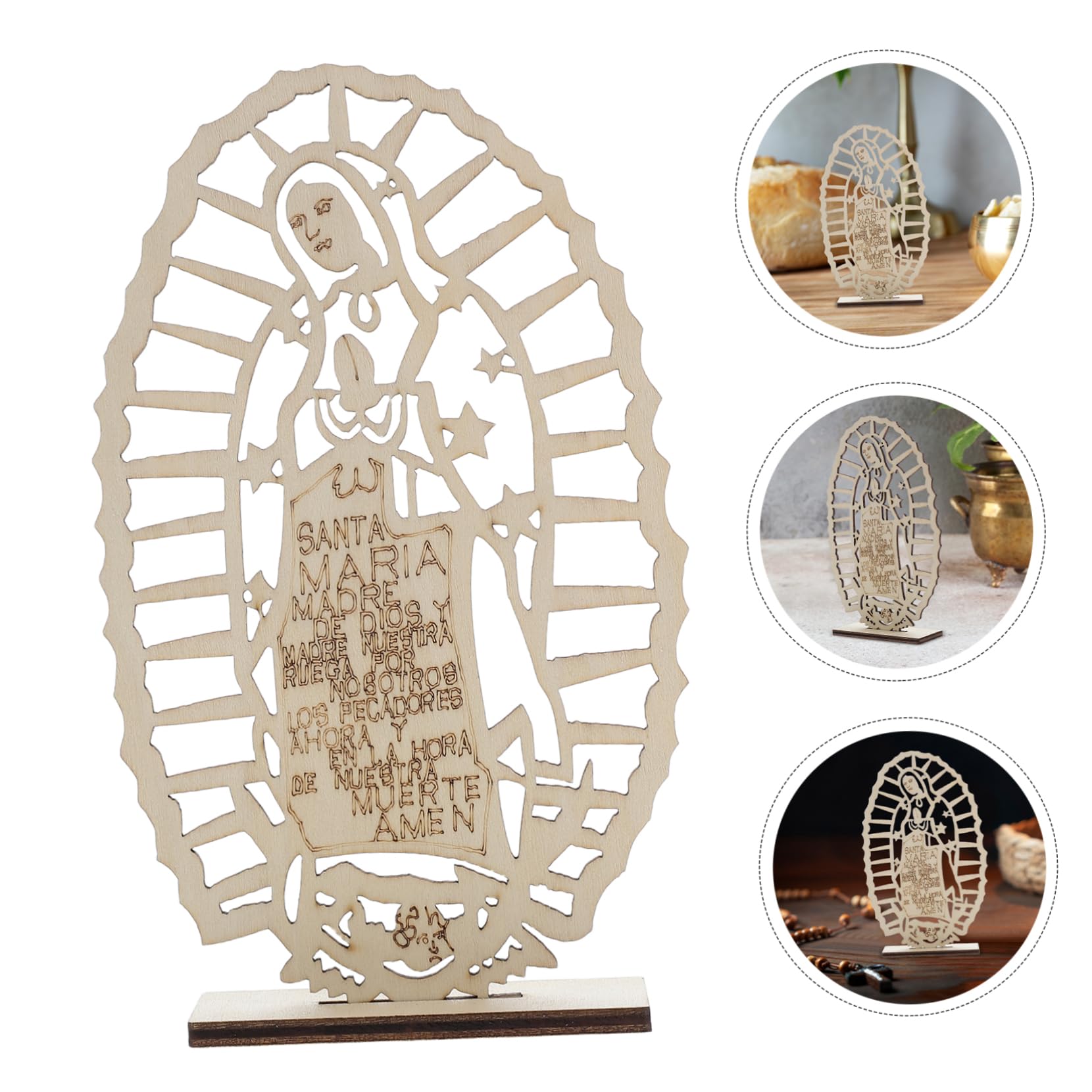 Veemoon 16stücke Holz Taufe Tischdekoration Katholische Decor Esstisch Mittelpunkt Für Religiöse Feier Und Babyparty Tauftischdekoration Hölzerne Schreibtischdekoration Tafelaufsätze