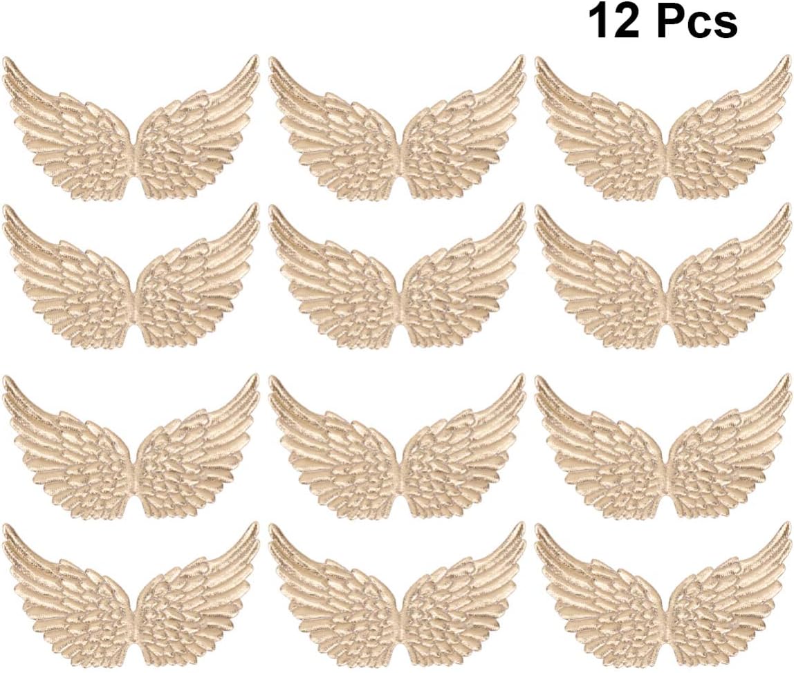 Toddmomy Mini Angel Wings Decoration 12Pcs Diy Craft Accessories for Costume Backpack and Party Decor Creative Golden Wing Ornaments - Image 3