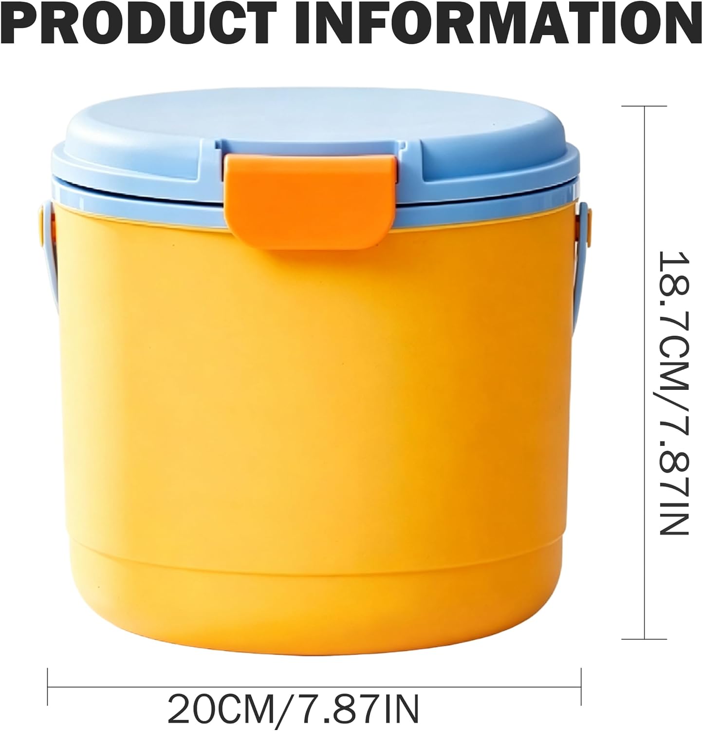 2.6l Ice Bucket Ice Cube Tray, Lid & Carry Handles