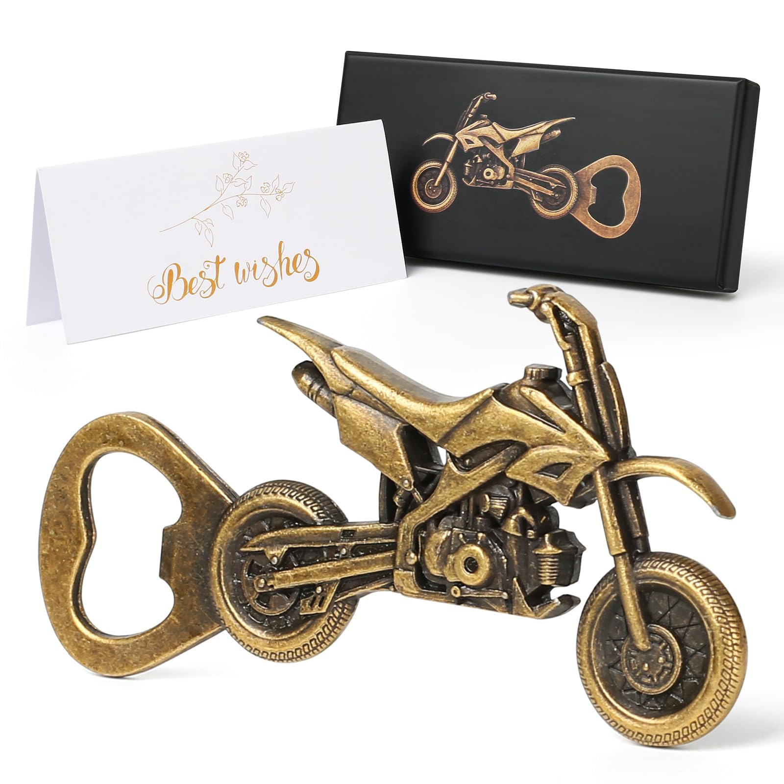Sheryl&Rain Motorbike Bottle Opener, Vintage Motorcycle Bottle Opener, Unique Motorcycle Beer Gifts for Men, Fathers Day Gift Christmas Birthday Gift for Him Dad Husband Grandpa Boyfriend