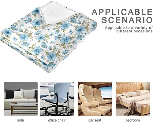 Miniatura 4 de Seamless Beautiful Flowers Flannel Blanket, Ultra-Soft Cozy Throws for Couch, Office, Sofa, All Season Use Blanket 60"x90" Plush Blanket