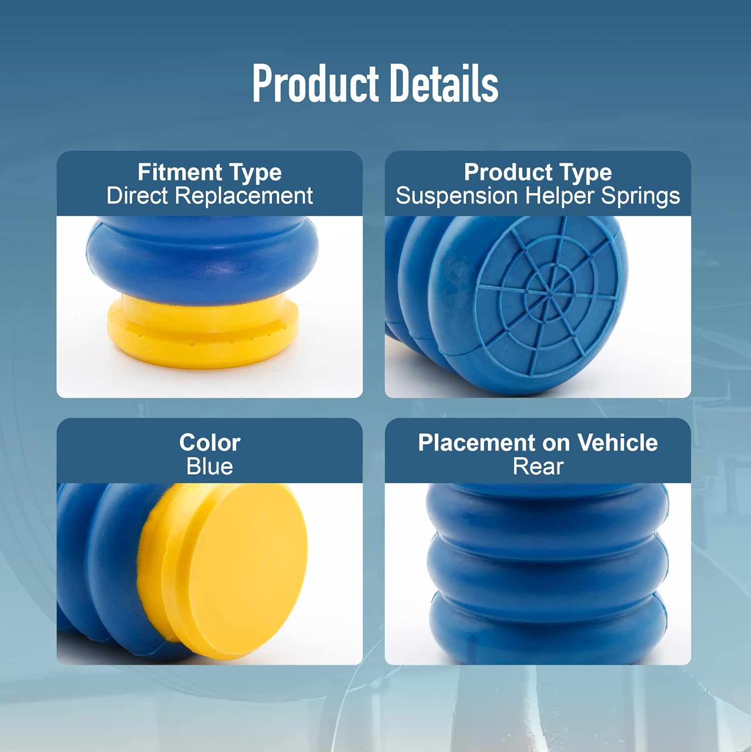 ASTROSYNC Suspension Helper Springs Rear Left and Right Fit For Chevrolet Express 1500 Suburban 1500 Tahoe GMC Savana 1500 Yukon 1500 XL 2000-2020 Replace SSR-204-40 1 Pair Blue