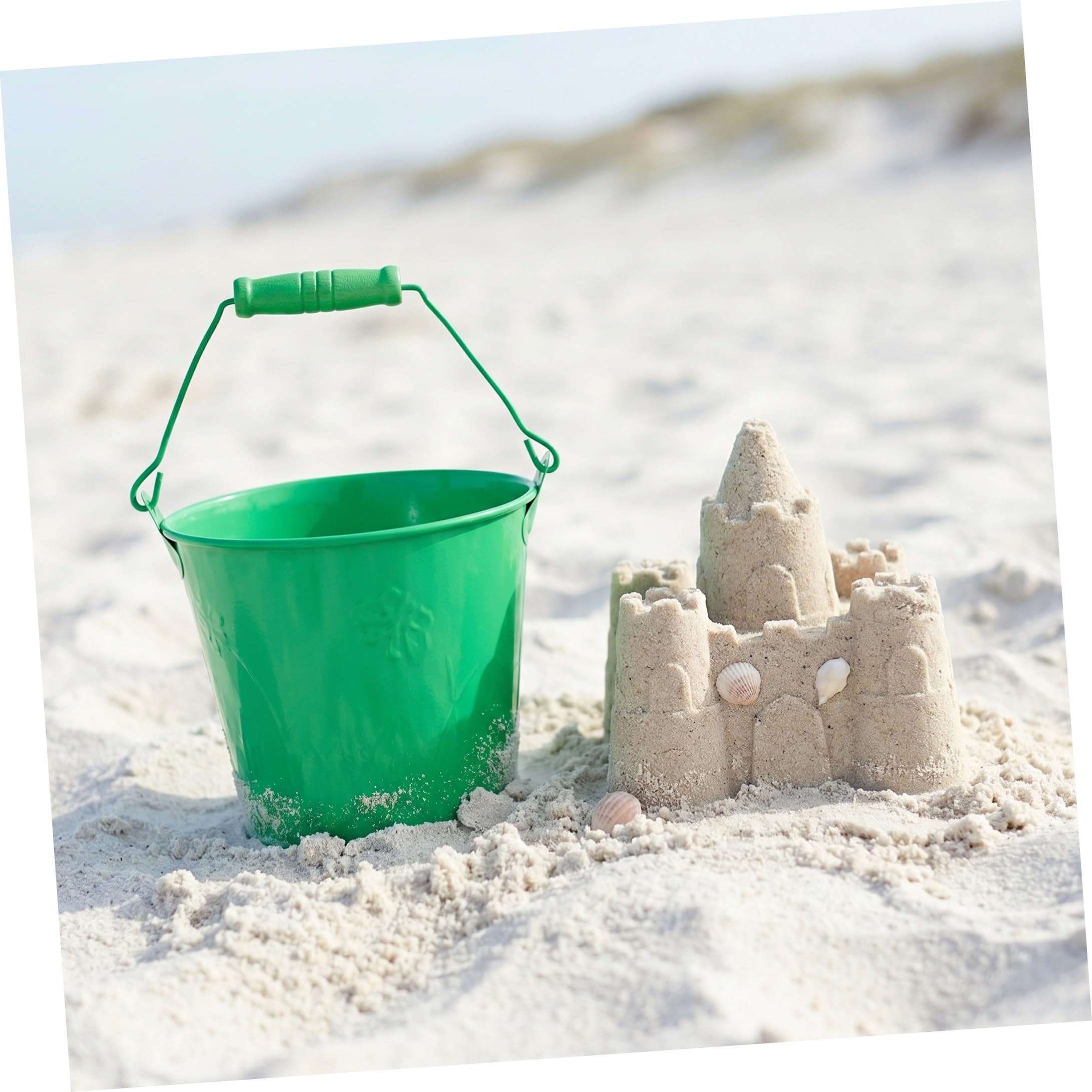 NOLITOY Jouet de Plage Seau en Fer 6 Pcs, Jouet de Seau Maternelle