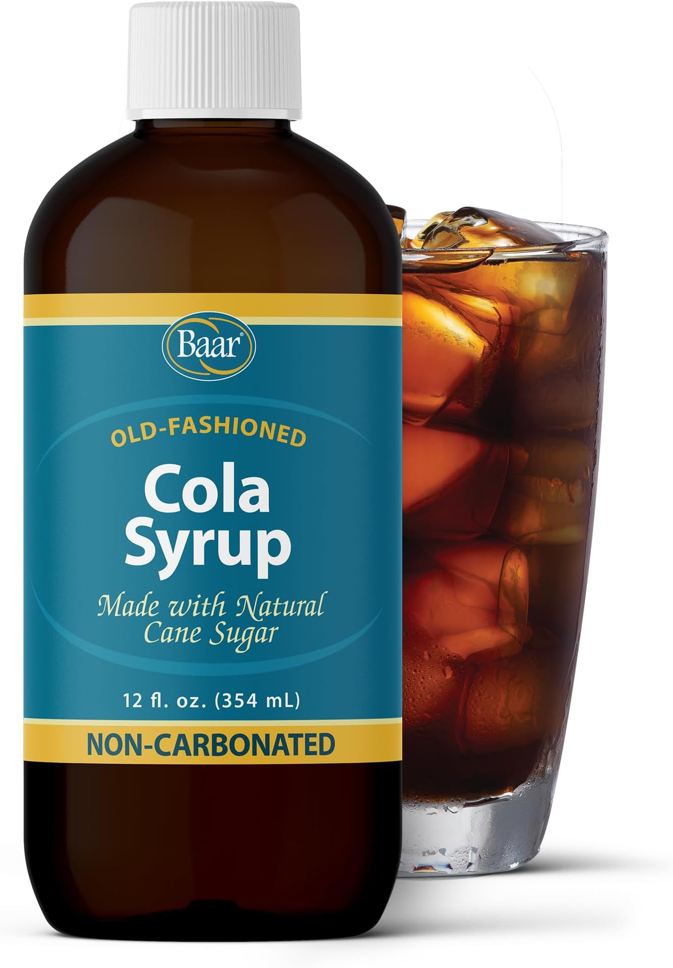 Caffeine Free, Non-carbonated Cola Syrup with Pure Cane Sugar (No High Fructose Corn Syrup), 12 Oz.