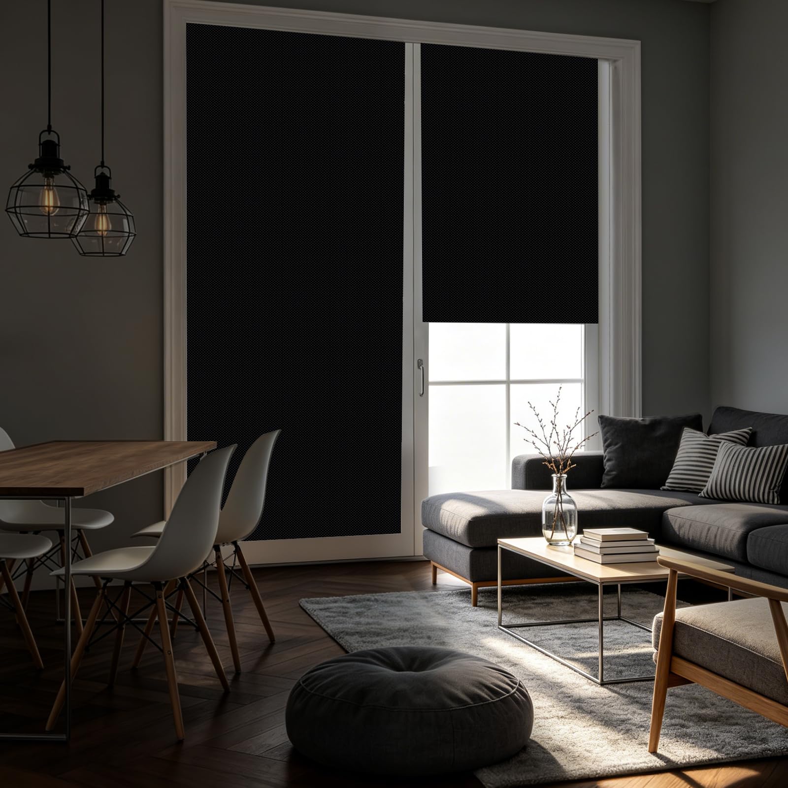 Store Occultant sans Percage 300x145cm 100% Opaque Stores Enrouleur Fenêtre de Toit Fenêtre Porte