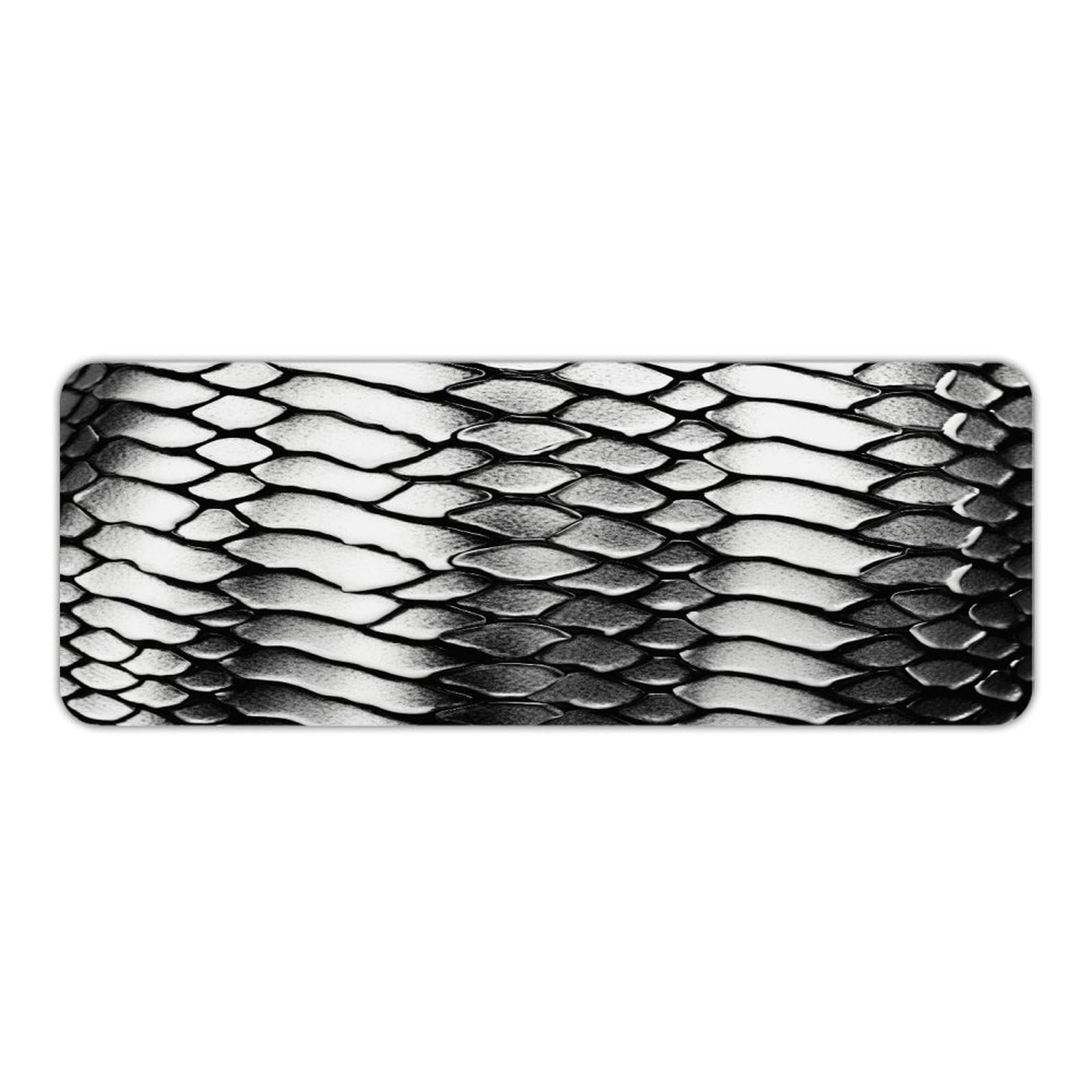 Alfombra de cocina de alta comodidad: diseño sofisticado piel de serpiente lavable 45x120 cm