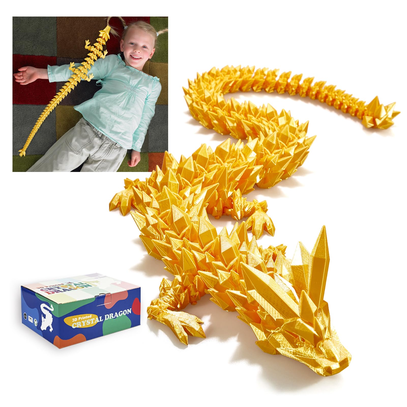 Amazon.com: Meet Gladness 30”3D Printed Dragon Large 3D Dragon