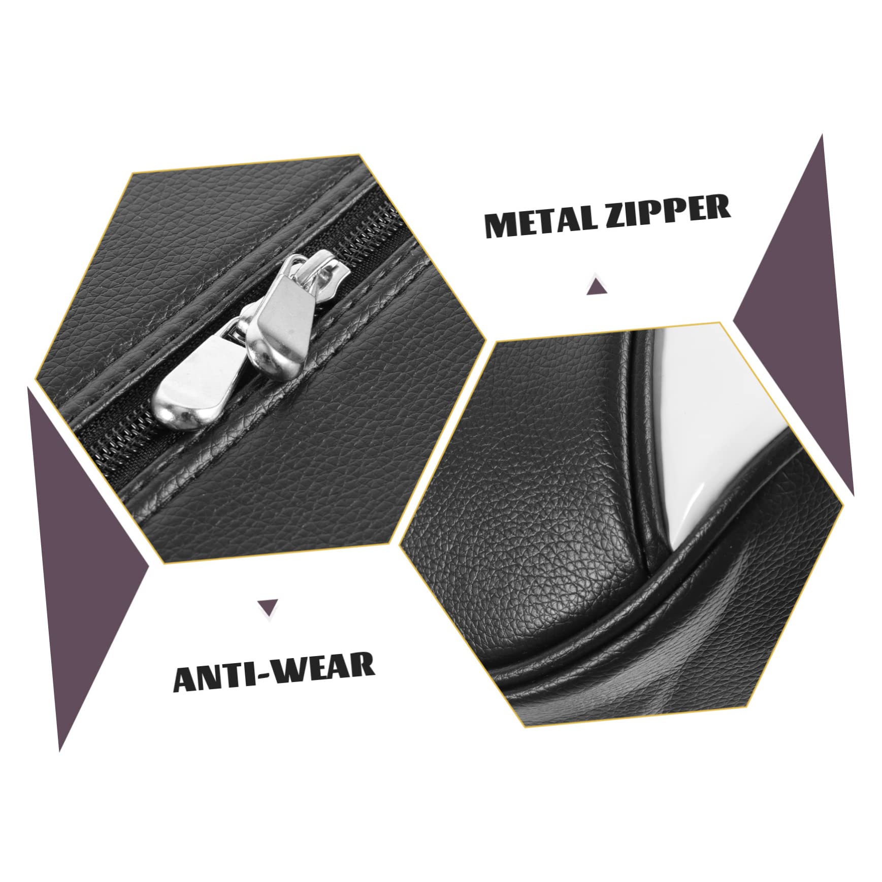 Schuhbeutel Baumwolle aus Leder und Wiederverwendbar Faltbar für Golfschuhe Sneaker Tasche für Reise und Koffer Schwarz