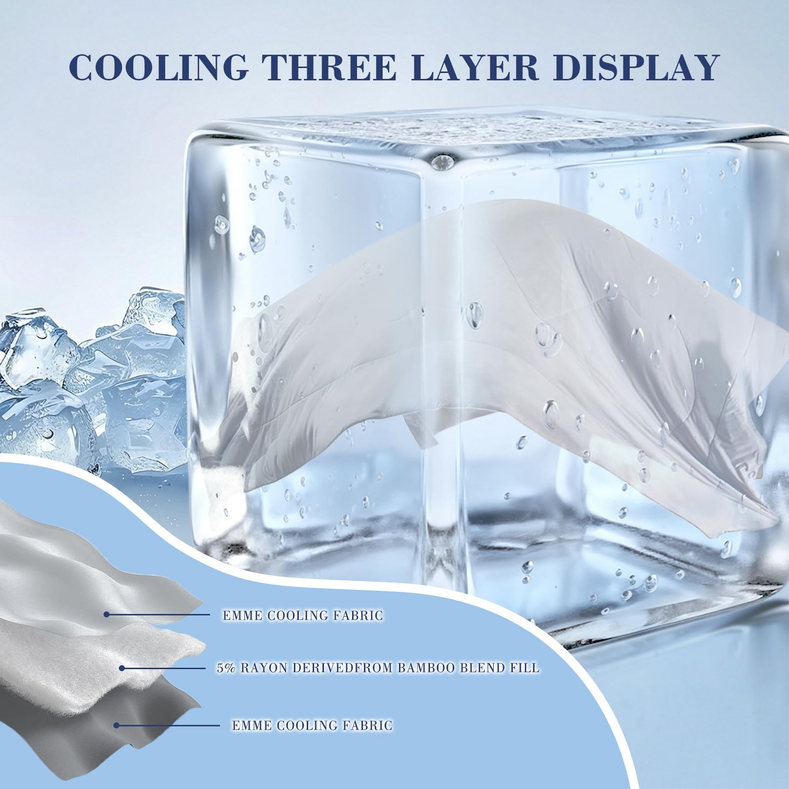 EMME Kühldecke Sommerdecke Kühlend - 155 x 220 cm Doppelseitig Kühlende Decke Arc-Chill Q-Max>0,45 Kühlende Bettdecke Dünne Steppdecke Cooling Blanket Kuscheldecke, Grüner