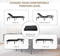 Vista 8 de EGOHOME - Base de cama ajustable individual XL y colchón de espuma viscoelástica de 14 pulgadas, base de cama ajustable con control remoto