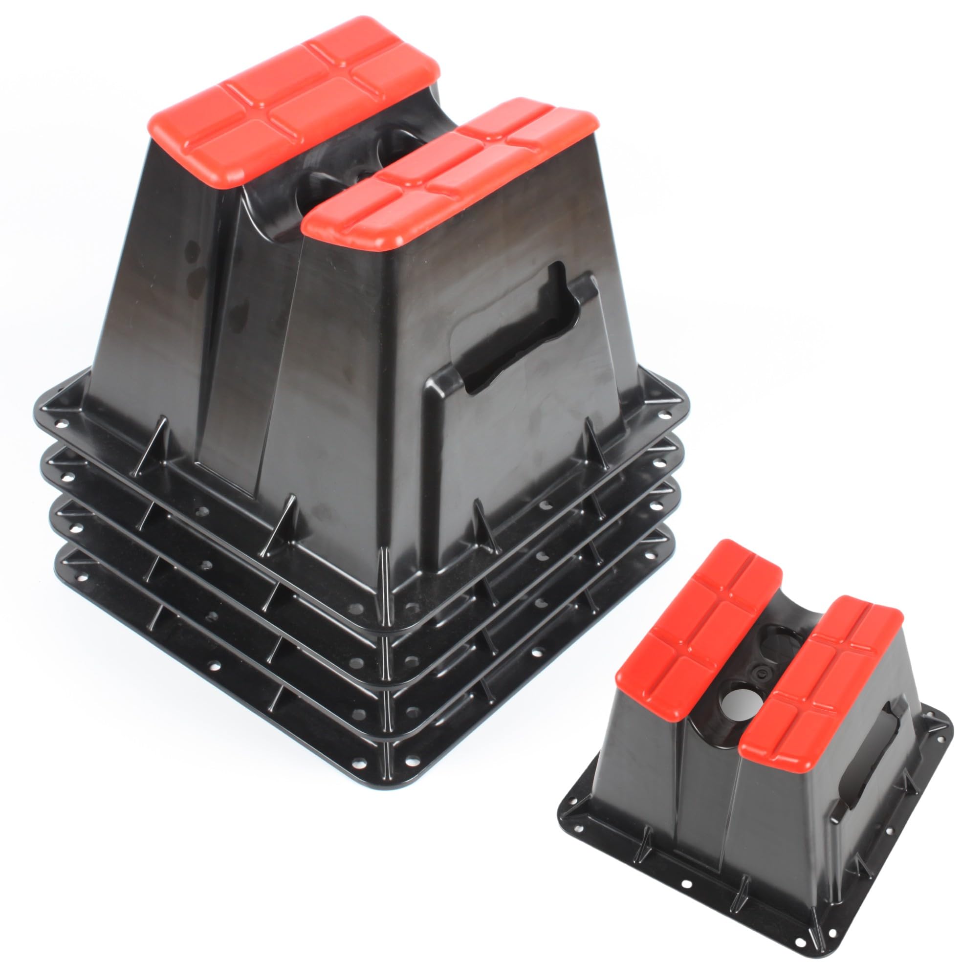 NARPES-1 Set of 4PCS Pontoon Storage Blocks with Rubber Pad Protection Heavy-Duty Support for Pontoon for Boat Storage, Easy Stack and Maintenance Rubber Pad with Non-Slip Surface and Protects Pontoon