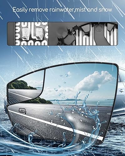 Miniatura 2 de Espejo calefactable para el lado izquierdo del conductor, repuesto para Ford Escape 2013-2016 C-Max 2013-2018, reemplazo CJ5Z17K707F, espejo convexo