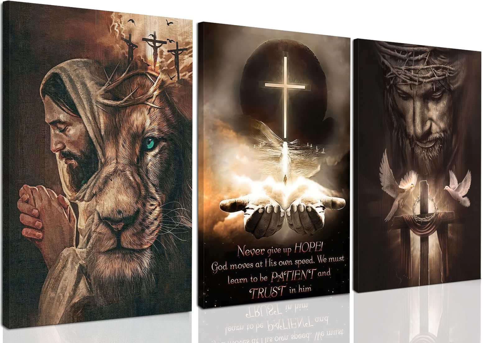 Fantasy Artists 3Pcs Jesus Wall Art